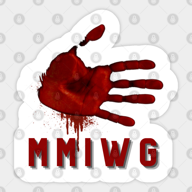 RED HAND IN SOLIDARITY FOR MMIWG Indigenous Women Sticker TeePublic